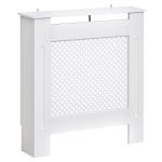 Wooden Radiator Cover Heating Cabinet Modern Home Furniture Grill Style White Painted (Small)