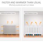Slatted Radiator Cover Painted Cabinet MDF Lined Grill In White (152L X 19W X 81H Cm)