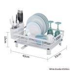Kitchen Dish Rack Multi-functional Bowl And Plate Organizer Utensil And Cutlery Draining Rack