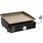 Commercial Griddle, 16.9' Heavy Duty Manual Flat Top Griddle, Countertop Gas Grill With Non-Stick Cooking Plate, Steel LPG Gas Griddle, 1-Burner Restaurant Portable Grill -  13,000 BTU