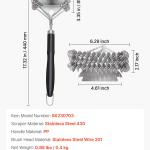 Grill Brush And Scraper, BBQ Brush For Outdoor Grills, Stainless Steel Woven Wire, Bristle Free Barbecue Brushes For Porcelain, Charcoal, Grate Cleaner Grill Accessories, 17 In