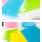 Cream Plastic Scraper Cake Cutter Color Scraper Three-piece Kitchen Baking Tools