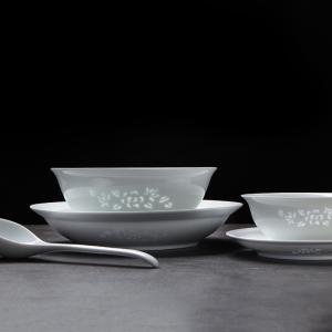 High Temperature White Porcelain Household Noodles Soup Bowls Dishes