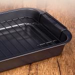 Deep Rectangular Non-stick Bakeware With Rack Non-stick Grilled Fish Pizza Baking