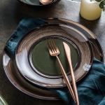 American Creative Ceramic Tableware Kiln Glazed Dishes