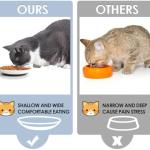 Ceramic Cat Food Bowls Whisker Friendly Cat Bowls With Nonslip Silicone Bottom Cat Food Dishes For Food And Water Cat Food Dishes Wide Shallow Small Cat Plates For Cats Kitten Small Dogs