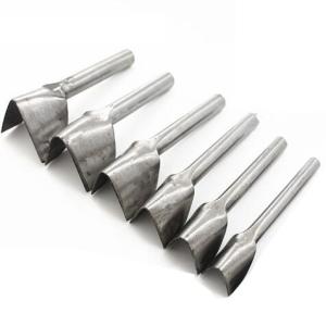 6 Pcs. Steel Leather Craft Half Round Cutting V Shape Punch Belt Wallet Tactical Garden DIY Handmade 15mm-40mm Tools