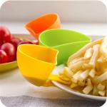 Hot Pot Dishes with Plastic Seasoning Box French Fries Seasoned Salad Dipping Sauce Bowl