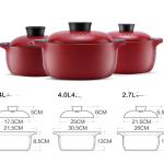 China Red Ceramic Pot Household Health Ceramic Stock Pot Gas High Temperature Resistant Multi-Purpose Casserole Pot Gift Customization