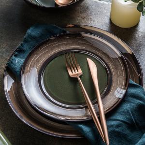 American Creative Ceramic Tableware Kiln Glazed Dishes