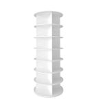 7 Tier Rotating Shoe Rack Tower, Spinning Shoe Display, 360 Shoe Rack Storage Round Carousel, Vertical Handbag Rotate Shoes Closet Organization WHITE