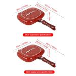Barbecue Frying-Pan Cooking-Tool Non-Stick Double-Sided Cookware Outdoor And 28CM