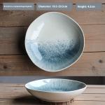 Japanese-style Large Household Ceramic Dishes Soup Plate Italian Pasta Dish Slightly Flaw