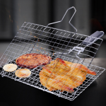 Detachable Grill Net Foldable Grill Square Grilled Vegetable Basket Grilled Fish