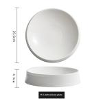 Irregular White Ceramic Dinner Plate