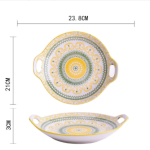 Bakeware Ceramic Cheese Baked Rice Plate Fruit Plate