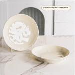 Cream Style Ceramic Plate Dishes Household