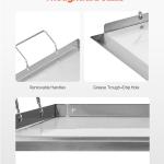 Stainless Steel Griddle, 23x16 Inch Universal Flat Top Rectangular Plate, Gas Grill Griddle For BBQ Grill, Teppanyaki, Portable Family Cookware With Handle, For Camping Tailgating Party