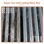 BBQ Grill Cleaning Brush Stainless Steel Barbecue Cleaner Scraper 16.5in Handle Stiff Wire Bristles For Grill Cooking Grates