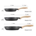 JEETEE 8 Inch Nonstick Frying Pan, Stone Coating Cookware, Nonstick Omelette Pan With Heat-Resistant Handle, Induction Skillet For Eggs