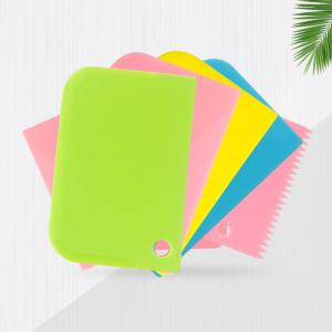 Cream Plastic Scraper Cake Cutter Color Scraper Three-piece Kitchen Baking Tools