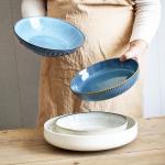 Japanese-style Large Household Ceramic Dishes Soup Plate Italian Pasta Dish Slightly Flaw