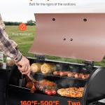 Wood Pellet Grill Smoker Outdoor Electric BBQ Grills 456 Sq.in Cook Area