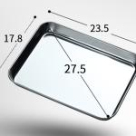 Stainless Steel Steamed Cake Baking Tray With Rectangular Thickened Shallow Tray
