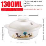Casserole Stew Household Coal-fired Gas Soup Ceramic High Temperature Resistant Stew Tile