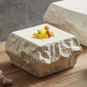 Japanese Irregular Stone Plate Dishes Hotel Restaurant