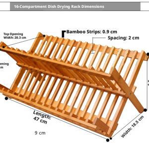 Draining bowl rack-16 compartments-1 pack-Boxed