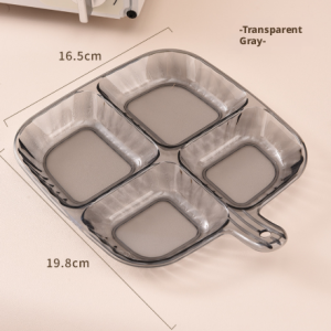 Divided side dish-gray-1 piece