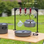 Outdoor Camping Rack For Desk Adjustable Base Clamp Small Hanging Rack For Pot Stove Cookware Desktop Storage Hook For Picnic