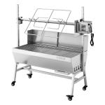 Rotisserie Grill, 38W BBQ Outdoor Pig & Lamb Spit Roaster, Charcoal Spit Roaster With 132 LBS Load Capacity & 7-Level Height, Stainless Steel Electric Rotisserie Grill Kit For Camping Outdoor