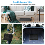 35.62x23.42x25.9in Foldable Camping Table Collapsible Picnic Aluminum Alloy Grill Stand 88LBS