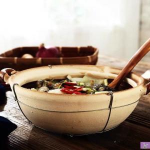 Fashion Traditional Clay Pot With High Temperature And Iron Wire Casserole