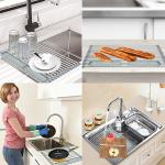 Stainless Steel Telescopic Folding Drain Rack For Kitchen Dishes