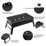 Portable BBQ Grill Foldable Charcoal Grill Lightweight Smoker Grill For Camping Picnics Garden Grilling