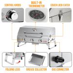 Desktop Gas Barbecue Grill With 3 Burners
