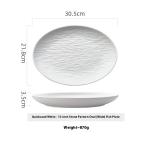 Creative Ceramic Oval Fish Dish Household