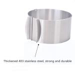 Adjustable stainless steel cake pan