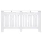 Slatted Radiator Cover Painted Cabinet MDF Lined Grill In White (152L X 19W X 81H Cm)