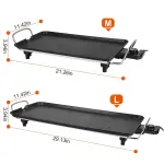 Electric Barbecue Grill Hot Plate Cooking BBQ Griddle Non-Stick Table Top Grill Griddle For Indoor Outdoor Camping Picnic