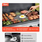 Gas Griddle, 4-Burner Flat Top Grill, 29 Inch Grill Plate Propane Griddle With Wheels, Lid, 28000 BTU Outdoor Flat Top Grills For Pan-Frying, Grilling, Stir-Frying, & BBQ, Pulse Ignition