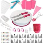 195-piece Cake Baking Utensils With Cake Turntable