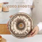Non-stick Cake Pan Heavy Duty Carbon Steel Fluted Tube Round Cake Baking Pan Pound Cake Pan Buntz Cake Pan Tube Bakeware Cake Mold Baking Mold For Jello Gelatin Chocoflan Flan