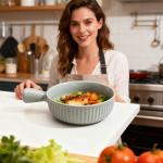 8 Inch Handle Round Bakeware-Green