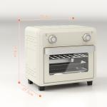 10L Air Fryer Oven, Mini Oven, Oil Free Cooking, Grill, Roast, Bake, With Adjustable Temperature, Timer, Dishwasher Safe, 1000W, Cream White