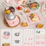 Kitchen Toys Set 138Pcs Stainless Steel Utensils Cookware Kit For Kids Food Toys
