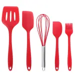 Silicone Kitchenware Non-Stick Cookware Kitchen Utensils Set Spatula Shovel Egg Beaters Silicone Handle Cooking Tool Set
